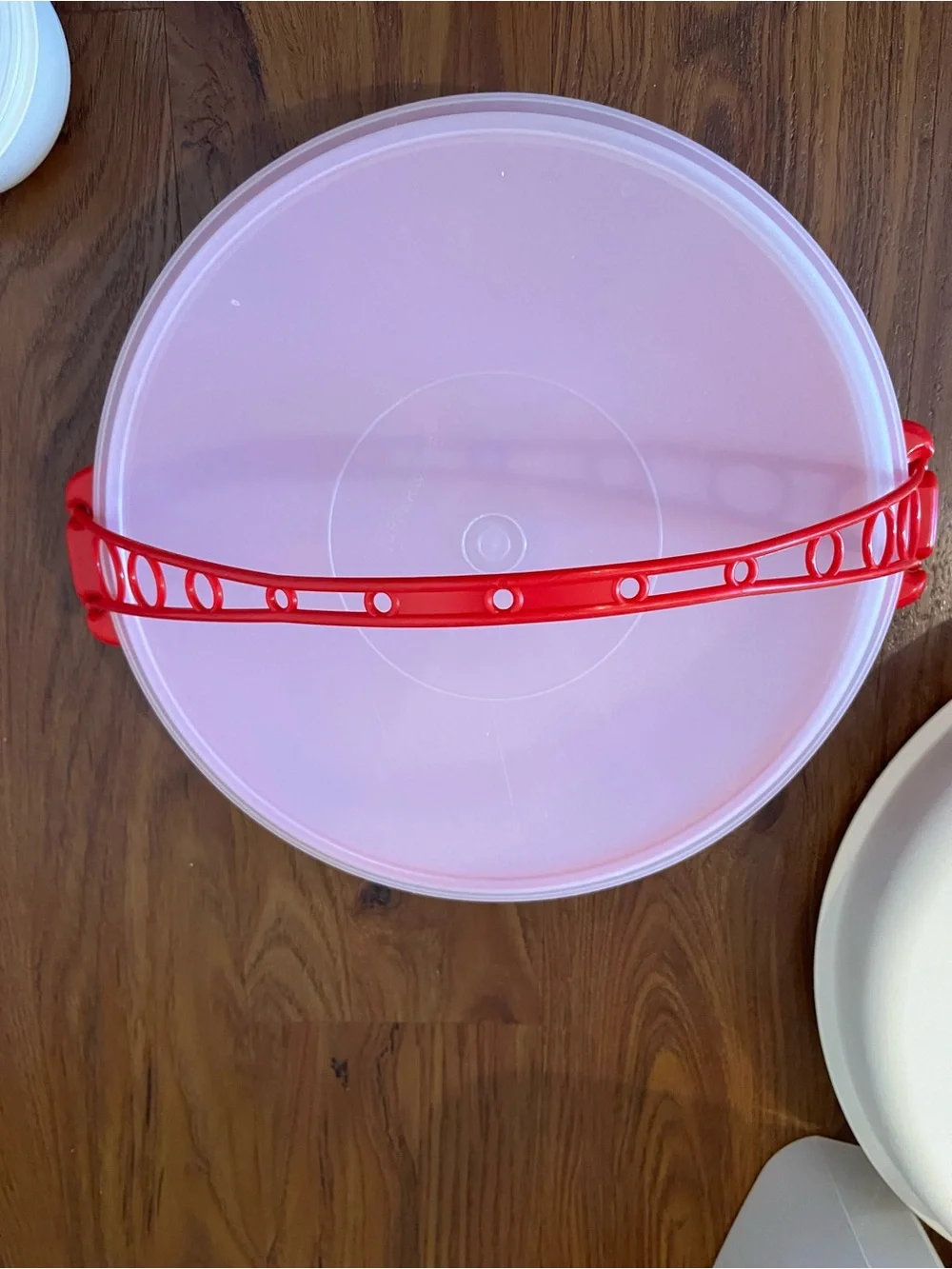 Tupperware Two Divided Serving Trays. One white and one red.
